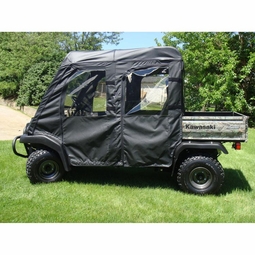 Kawasaki Mule 4010 Trans Black Soft Doors, Rear Window, Top