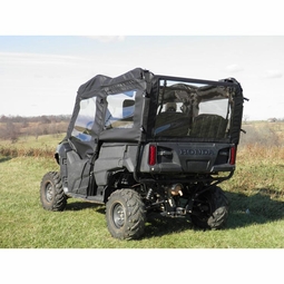 Honda Pioneer 700 4 Black Upper Doors & Zip Open Back